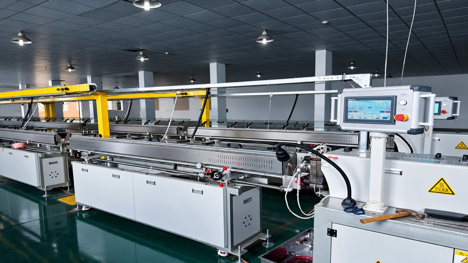 Filament production equipment at our own factory in China; photograph visually enhanced.