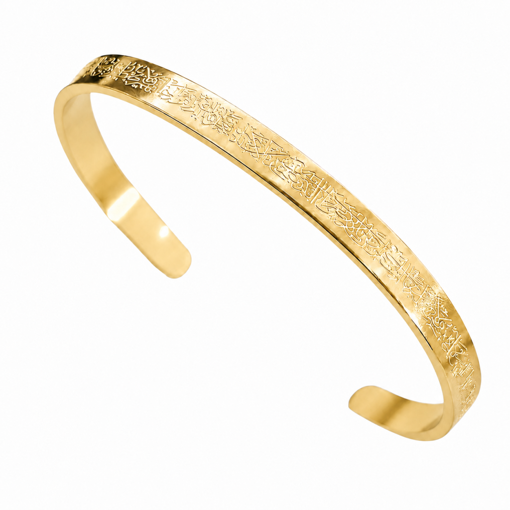 Half Cuff Bracelet - Gold on white background