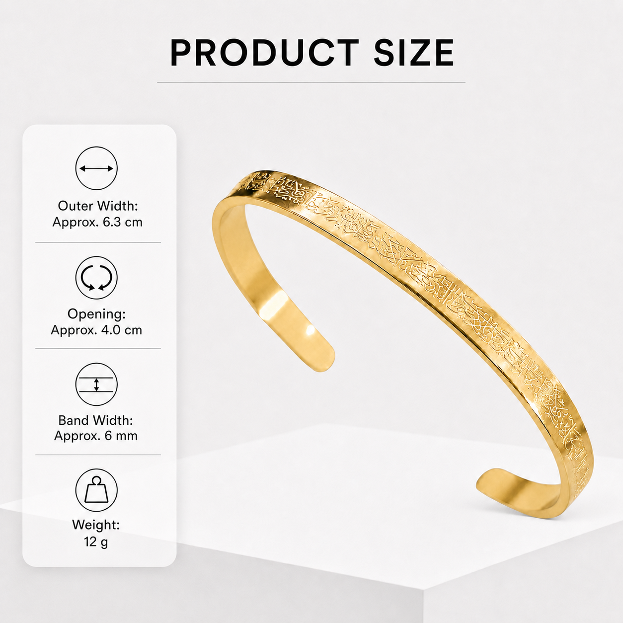 Half Cuff Bracelet - Gold, image 3