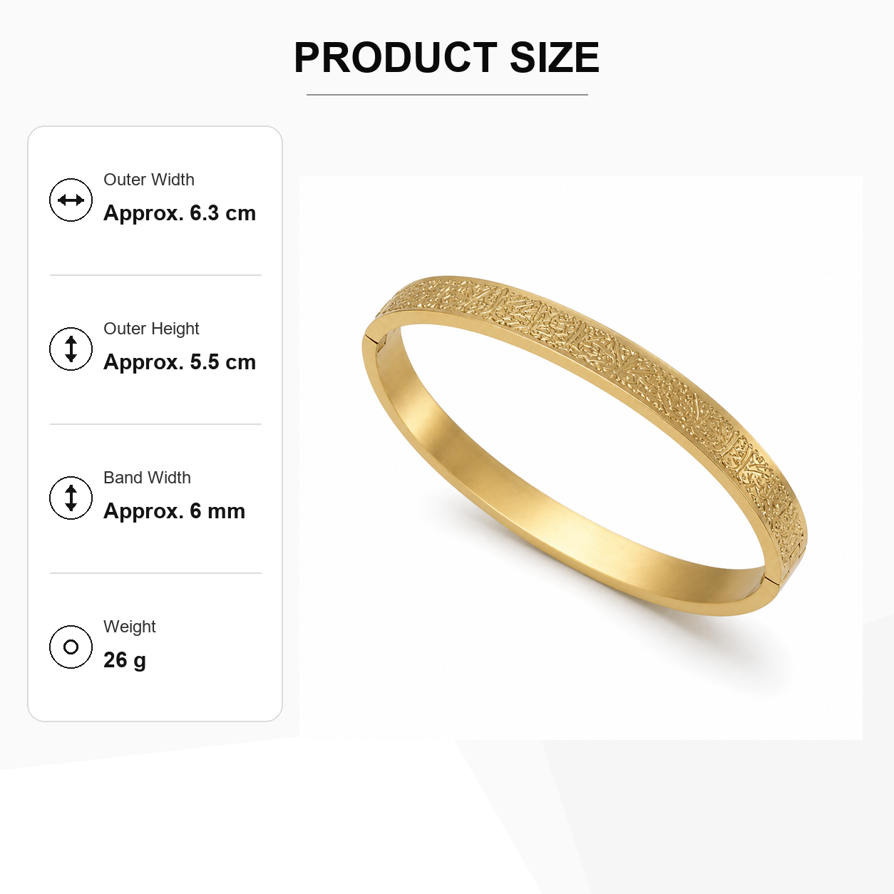 Full Cuff Bracelet - Gold, image 3