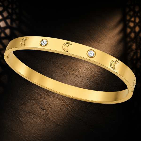 Full Cuff Bracelet Moon - Gold product detail