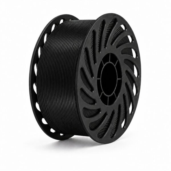 Black filament on a black spool, colour-reference catalogue image